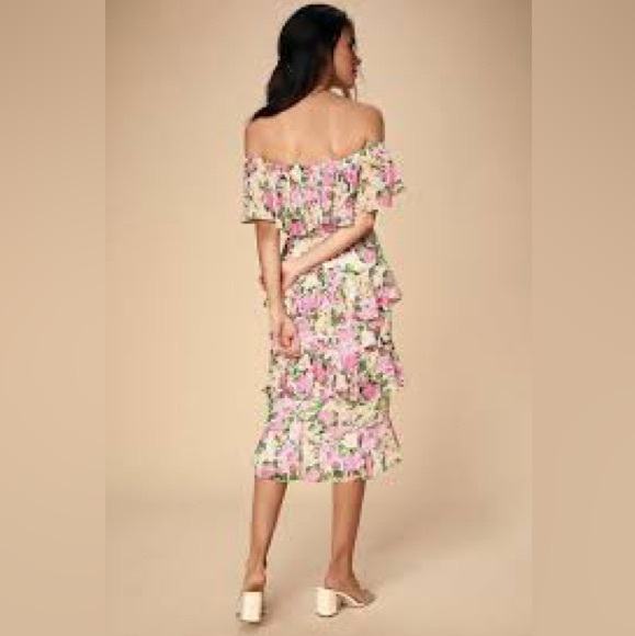 NWT Wayf women’s floral Lira midi Dress. Size Medium - Picture 2 of 12